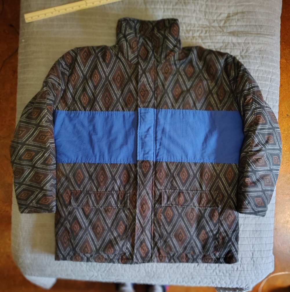 Zara Geometric Puffer Winter Jacket Size Medium fits M-XL